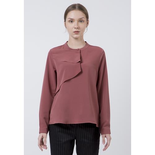 Foto Produk The Executive Plain Long Sleeves Blouse 5-BLWKEY120D014 Terracotta - Terracotta, S dari The Executive Indonesia