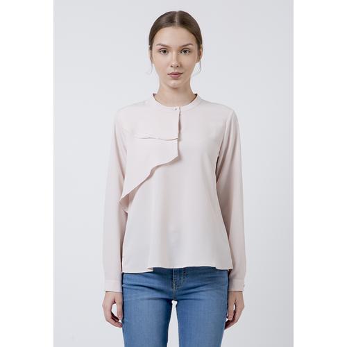 Foto Produk The Executive Plain Long Sleeves Blouse 5-BLWKEY120D013 Cream - Cream, S dari The Executive Indonesia