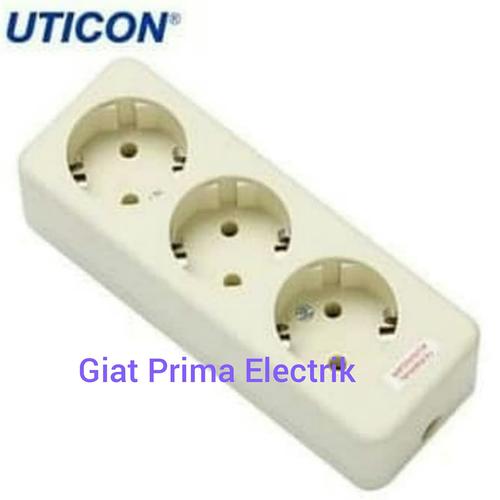 Foto Produk stop kontak uticon 3 lubang/stopkontak 3 lubang 3lb dari Giat Prima Elektric