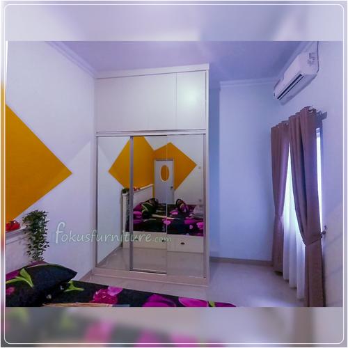 Gambar Wardrobe/lemari pakaian minimalis hpl dari Fokus furniture undefined Tokopedia