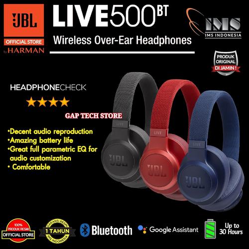 Jual JBL LIVE500BT / LIVE 500 BT / LIVE 500BT Wireless Over-Ear Headphones  - Merah - Jakarta Pusat - GAP TECH STORE | Tokopedia