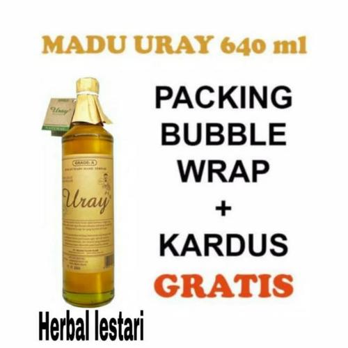 Foto Produk madu uray 640ml madu lebah hutan 100% asli dari herbal lestari