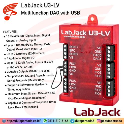 Jual LabJack U3LV Multifunction DAQ with USB / Data Akusisi