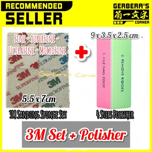 Foto Produk 3M Sanding Sponge Set 5.5 x 7 cm + 4 Grades Polisher Amplas Gundam dari Gerbera's Corner