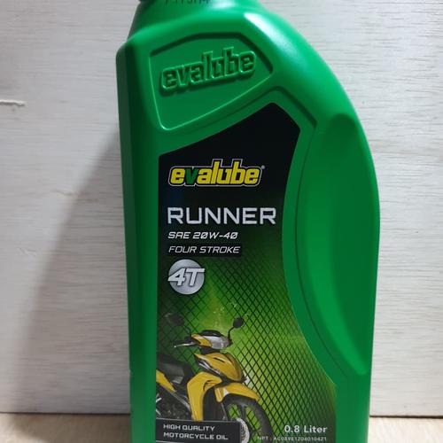 Foto Produk OLI MESIN EVALUBE RUNNER 4T 20W-40 0,8 Ltr dari Momo Motor