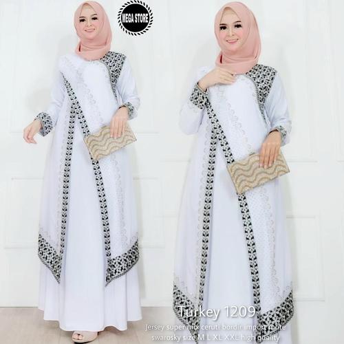 Jual Baju Gamis Wanita Putih Real Pict Dress Muslim Putih Turkey 19 Kota Surakarta Lzonafashion Tokopedia