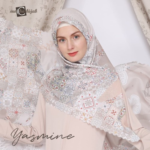 Gambar Kerudung Modern Motif Hijab Segi Empat Mocha Ultrafine Yasmine dari mochahijabbdg Kota Bandung Tokopedia