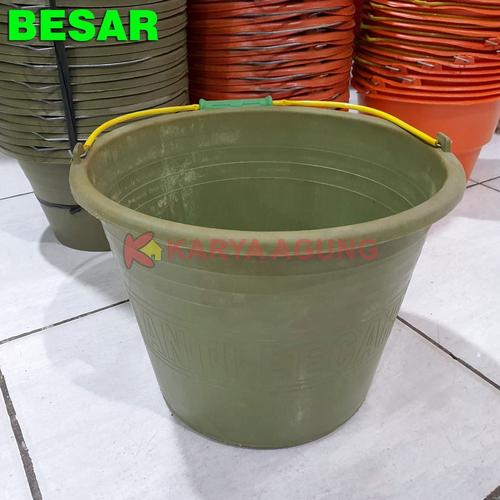 Jual Ember Cor Plastik BESAR Anti Pecah HIJAU / Adukan Air Proyek