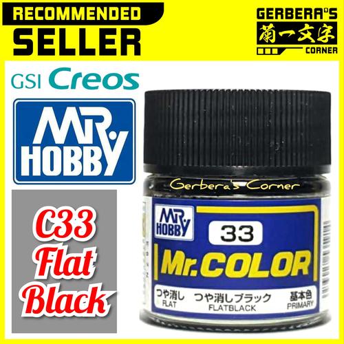 Foto Produk Mr Color C33 Flat Black - Mr. Hobby - Lacquer Paint dari Gerbera's Corner