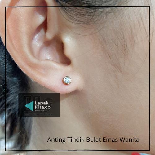 Jual Anting Emas Wanita Model Tindik / Anting Wanita Emas Model