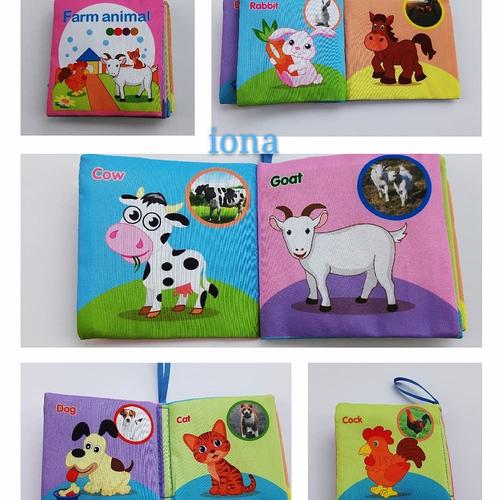 Foto Produk softbook baby buku bantal kain bayi seri 06 - farm dari IONA