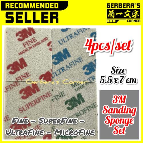 Foto Produk Sanding Sponge 3M Set - Fine - Super - Ultra - Micro - AMPLAS GUNDAM dari Gerbera's Corner