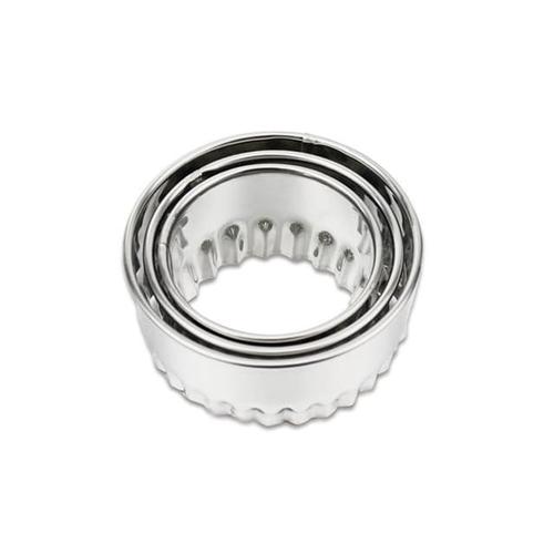 Foto Produk Set 3 Pc Ring Cookies Cutter Cetakan Adonan Bulat Gerigi Stainless - Gelombang dari SeekNDeal