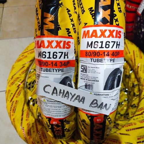 Foto Produk PAKET BAN MAXXIS MOTOR MATIC MIO DEPAN DAN BLAKANG TUBETYPE dari cahayaa ban