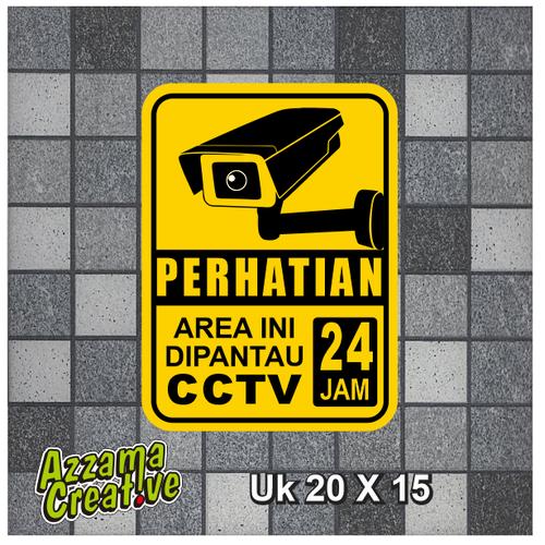 Jual Stiker Sign Kamera Cctv Sticker Area Dipantau 24 Jam Kab Bekasi Azzama Creative Tokopedia