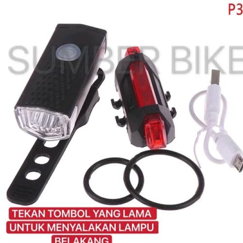 Foto Produk Paket lampu depan dan belakang sepeda - PAKET MERAH dari sumberbike