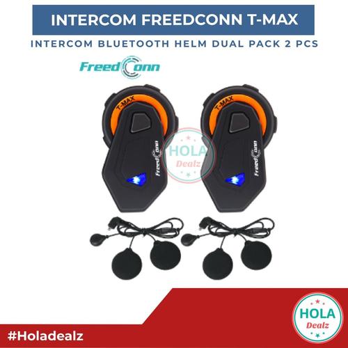 Jual FREEDCONN TMAX INTERCOM BLUETOOTH HELM T MAX DUAL PACK 2 PCS