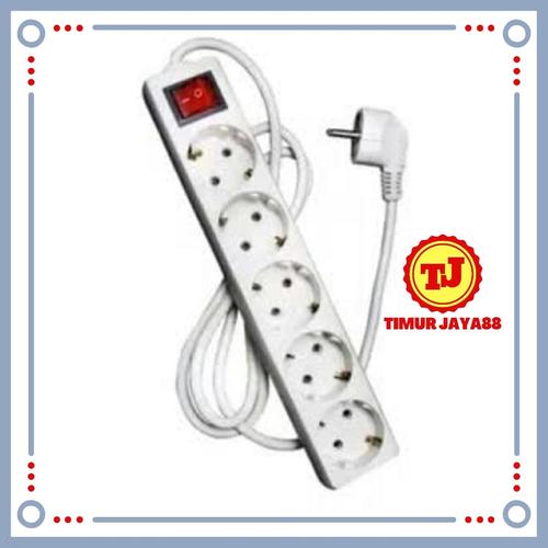 Foto Produk STOP KONTAK 5 LUBANG KABEL 3 METER 3M STOPKONTAK+KABEL 3 METER BER-SNI dari Timur Jaya88