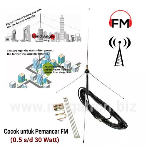 Jual Antena Pemancar Radio (FM Transmitter Antenna) cocok untuk 0.5