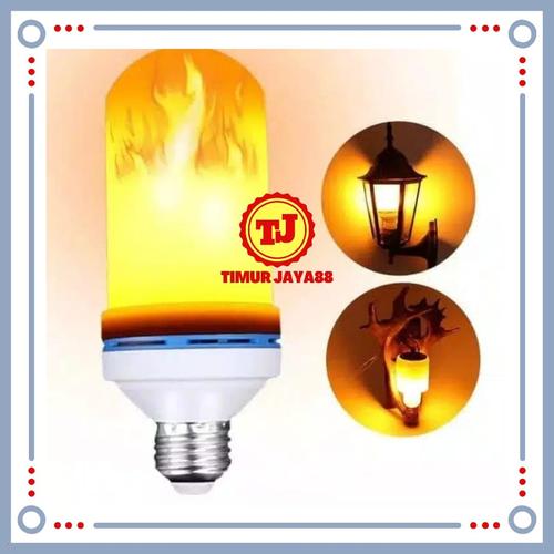 Foto Produk Lampu Led Api / Bohlam Lampu Led E27 Flame Lampu Obor Taman 3 in 1 dari Timur Jaya88