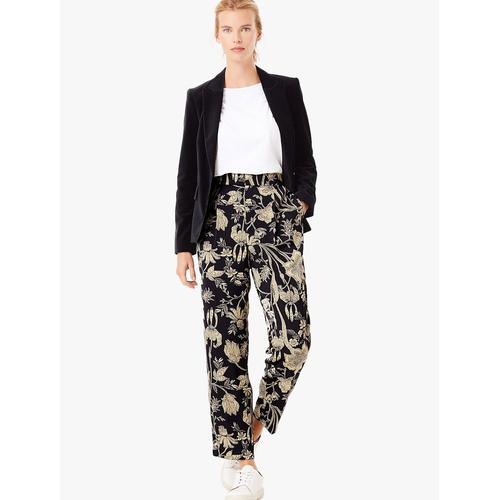 Floral Print Tapered Ankle Grazer Trs 