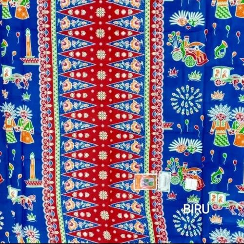 Foto Produk Kain sarung betawi // kain sarung ondel ondel - Biru dari Irwan busana