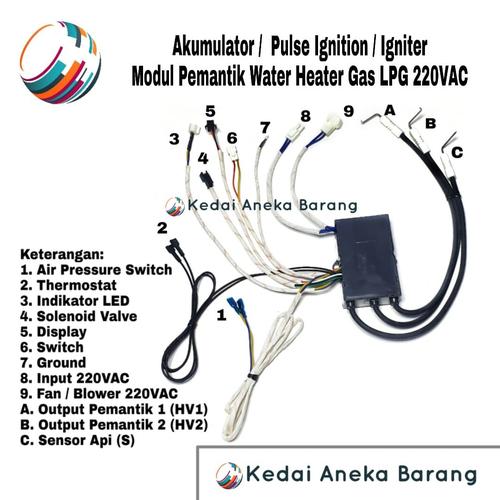 Jual Module Modul Ignition Igniter Pemantik Gas LPG Water Heater 220V AC Jakarta Utara Kedai