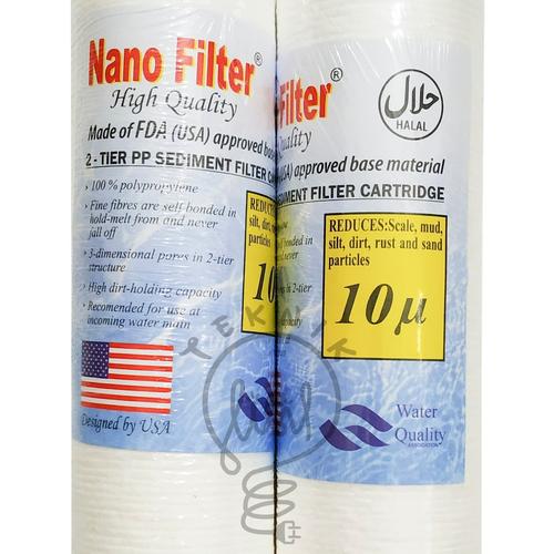 Jual SEDIMEN FILTER AIR NANO FILTER 10 MICRON 10 INCH CARTRIDGE Kota