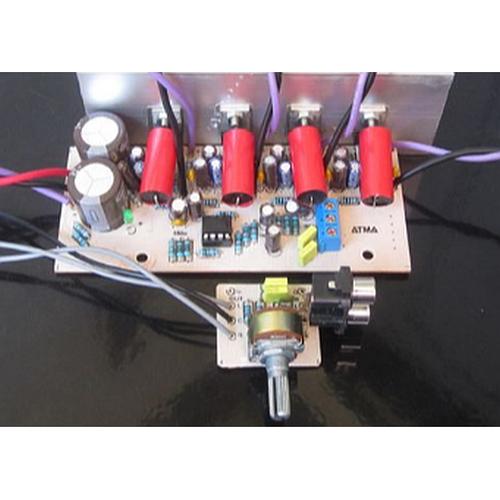 Jual Kit Power Amp 4 IC LM1875 BTL Stereo dengan Buffer Op-Amp NE5532