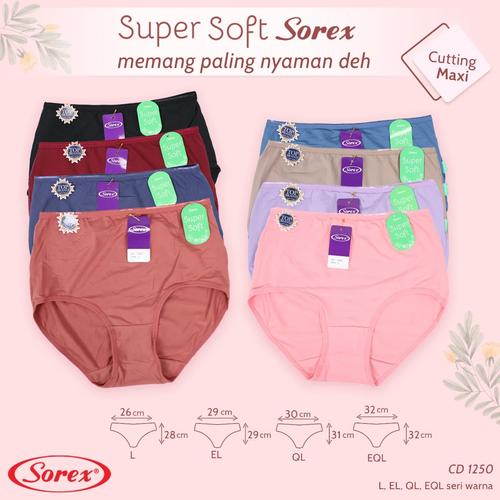 Foto Produk celana dalam wanita sorex 1250 maxi super soft Uk L EL QL EQL dari fjj mart