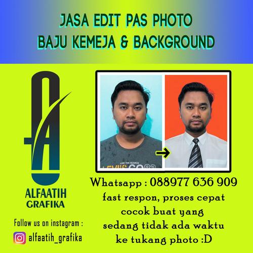Jual Edit baju pas photo / pas foto dan ganti background Kab. Bekasi AlFaatih Store Tokopedia