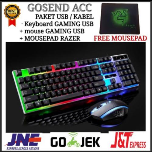 Foto Produk PAKET KEYBOARD GAMING + MOUSE GAMING USB MIXIE X90A /1 SET/KABEL/WIRED - Hitam dari Sukses 88 Computer