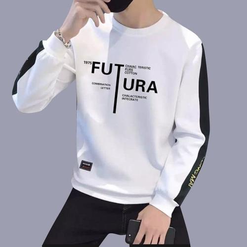 Foto Produk Kaos Baju Pria Lengan Panjang Futura Atasan Cowok Pria Murah Fashion - Putih dari queenlabel