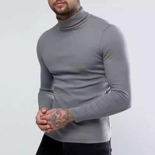 Foto Produk Kaos Turtleneck turtle neck pria fashion distro kerah tinggi hoodie dari Bolapedia