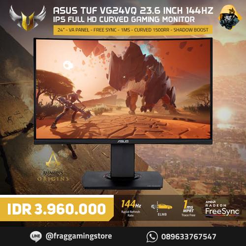 ASUS TUF Gaming VG24VQ Curved Gaming Monitor 144Hz, 1ms (MPRT) di  Frag Gaming Store Tokopedia