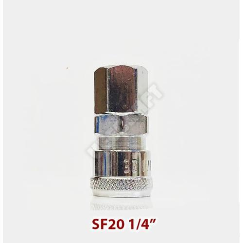Brass, Steel Female Pneumatic Quick Connect Coupling, 1/2 in BSP Female Threaded