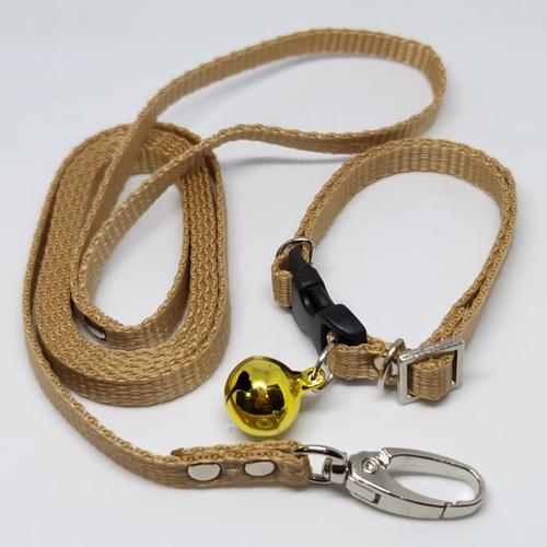 Foto Produk KALUNG + TALI TUNTUN KUCING, KELINCI, MUSANG,ANJING KECIL(COKLAT MUDA) dari Putzy Petshop