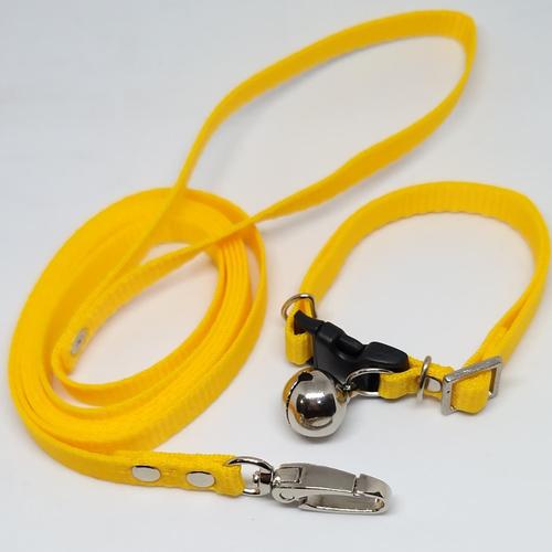 Foto Produk KALUNG+TALI TUNTUN KUCING, KELINCI, MUSANG, ANJING KECIL (KUNING TUA) dari Putzy Petshop
