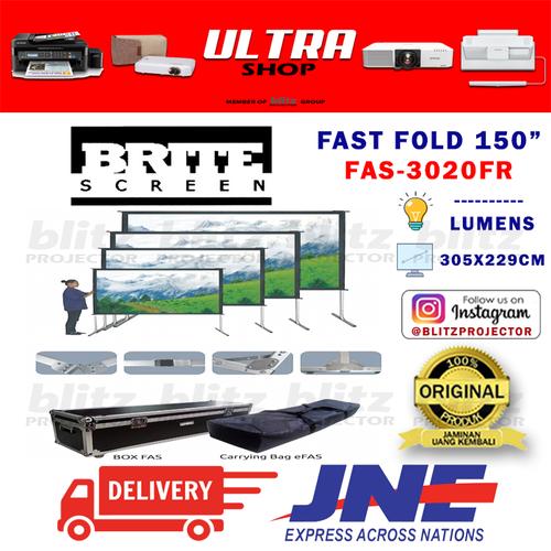 Jual LAYAR PROYEKTOR BRITE SCREEN FAS-3020 FAST FOLD SCREEN 150 ...