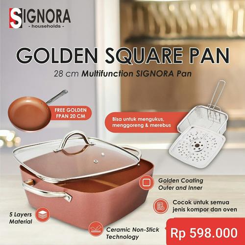 Foto Produk Golden Square Multifuntion pan Signora READY STOCK dari Mina Kitchen Tools
