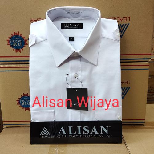 Foto Produk Kemeja Alisan Oxford Putih Pangkat Regular Lengan Pendek - Putih, S dari Alisan Wijaya