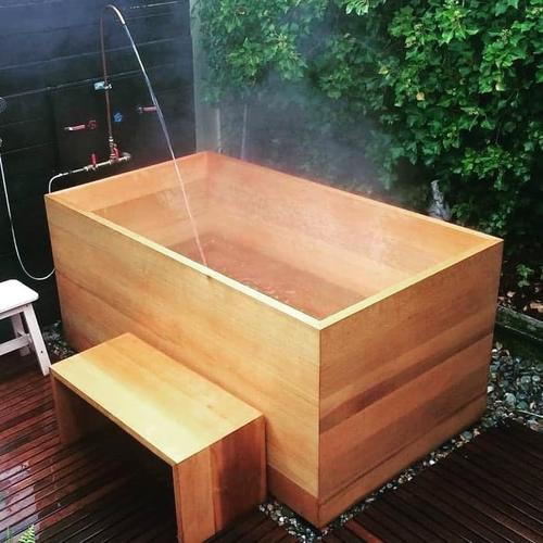 Jual Bathup Kayu Jati, Bathtub Kayu Model kotak Spa - Kota Depok