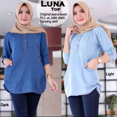 Jual Jeans Tunik Wanita // Luna Top 
