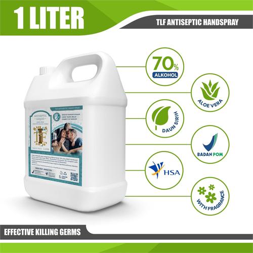 Promo TLF Hand Sanitizer 1 Liter Antiseptik Lisensi BPOM & HSA & Halal Kota Surabaya GDM