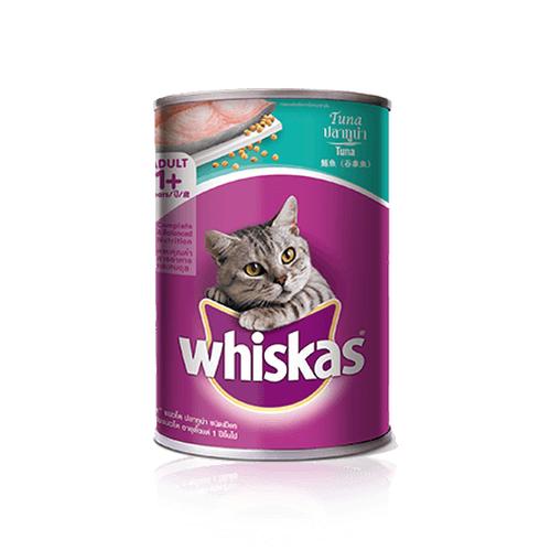 Jual Whiskas Adult 1+ Tuna Wet Food 400 gr u2013 makanan basah kucing 