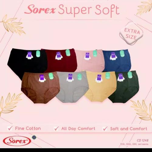 Foto Produk Celana dalam wanita jumbo sorex 1248 super soft ukuran maxi sampai 5XL - Random, Eql dari fjj mart