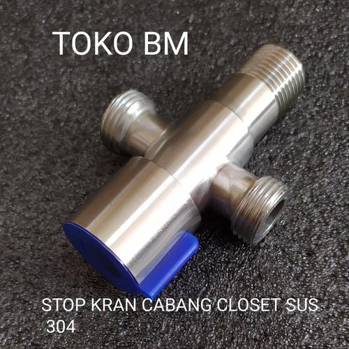 Foto Produk stop keran air cabang/stop kran T/stop kran closet cabang sus 304 dari toko BM