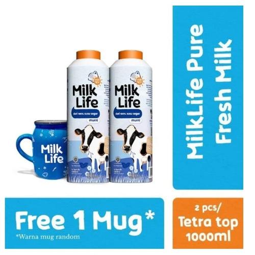 Foto Produk Susu MilkLife Pure Milk / Chocolate 1L Freshmilk | Milk Life Fresh - Pure Milk dari Depo Susu Kelapa Gading