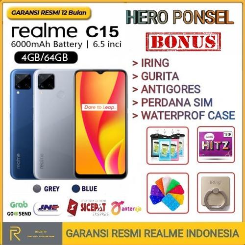 Foto Produk REALME C15 RAM 4/64 GB GARANSI RESMI REALME INDONESIA - Demo Tanpa Dus dari HERO PONSEL.