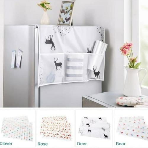 Foto Produk Sarung Penutup Kulkas Waterproof Cover Dengan Kantong Storage Pouch - Clover dari Home Diaries